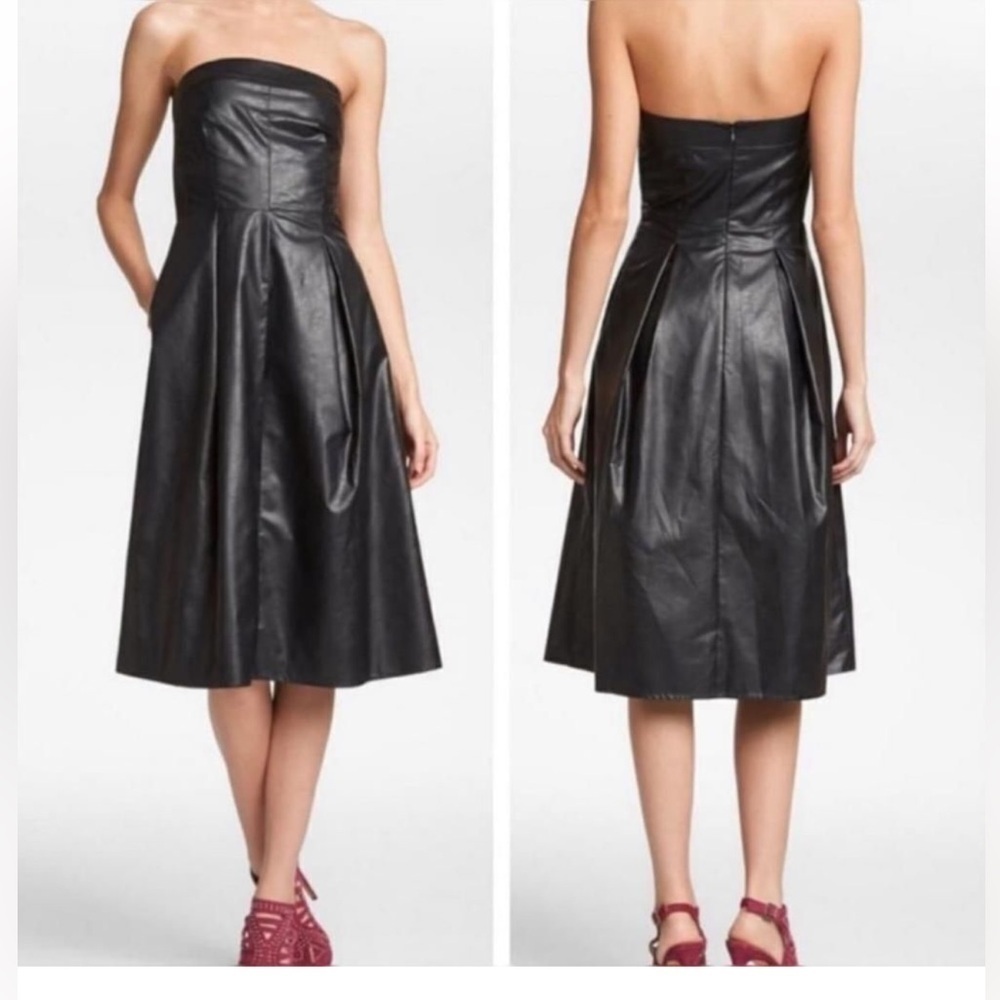 Leith vegan strapless midi dress